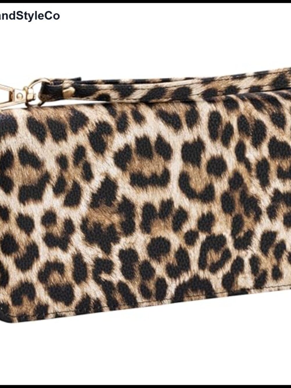Vegan Leather RFID Wallet with Removable Wrist Strap, 8 Card Slots